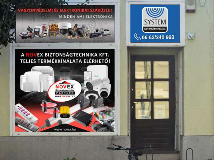 A hódmezővásárhelyi üzlet külső képe